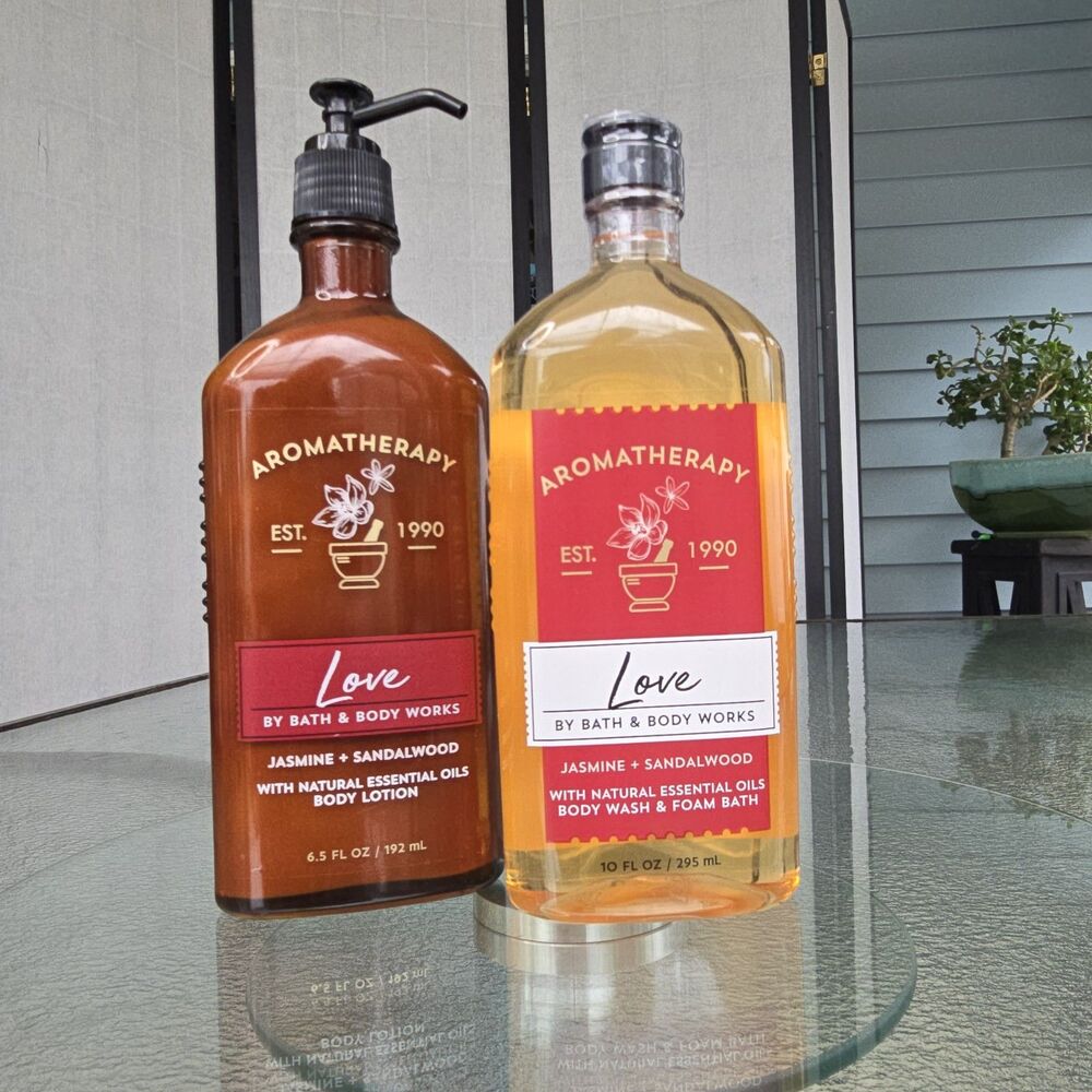Bath Body Works Aromatherapy LOVE Jasmine + Sandalwood Body Lotion & Body Wash